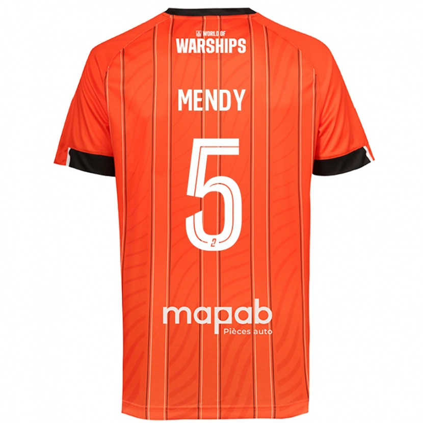 Danxen Dámské Benjamin Mendy #5 Pomerančový Domů Hráčské Dresy 2024/25 Dres