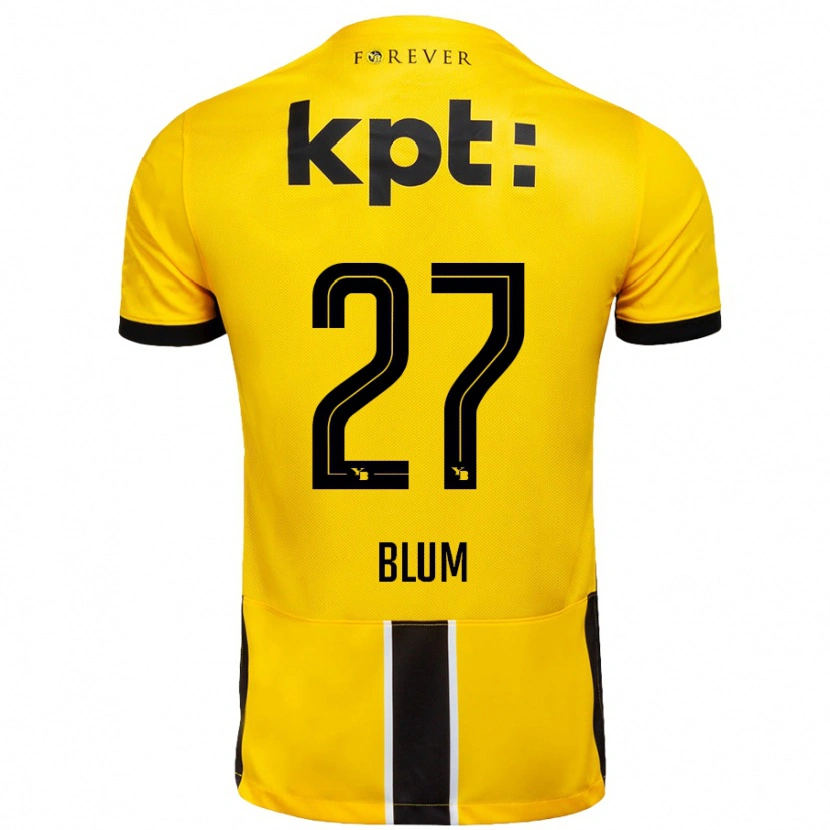 Danxen Dámské Lewin Blum #27 Žlutá Černá Domů Hráčské Dresy 2024/25 Dres