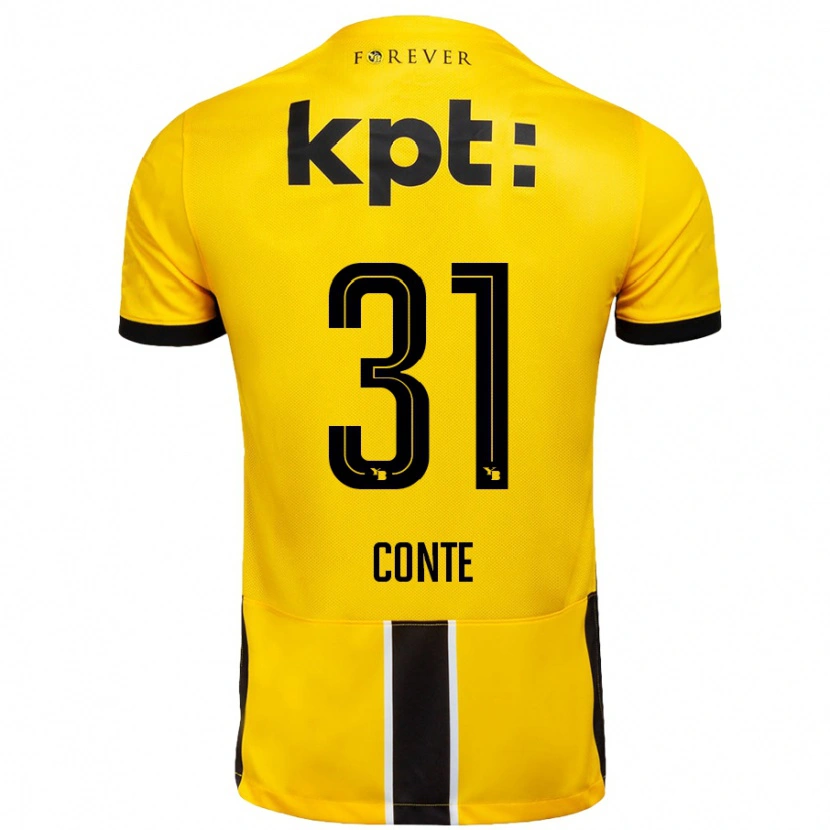 Danxen Dámské Facinet Conte #31 Žlutá Černá Domů Hráčské Dresy 2024/25 Dres