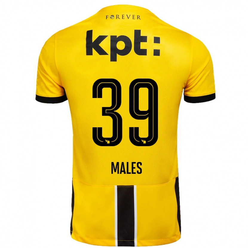 Danxen Dámské Darian Males #39 Žlutá Černá Domů Hráčské Dresy 2024/25 Dres