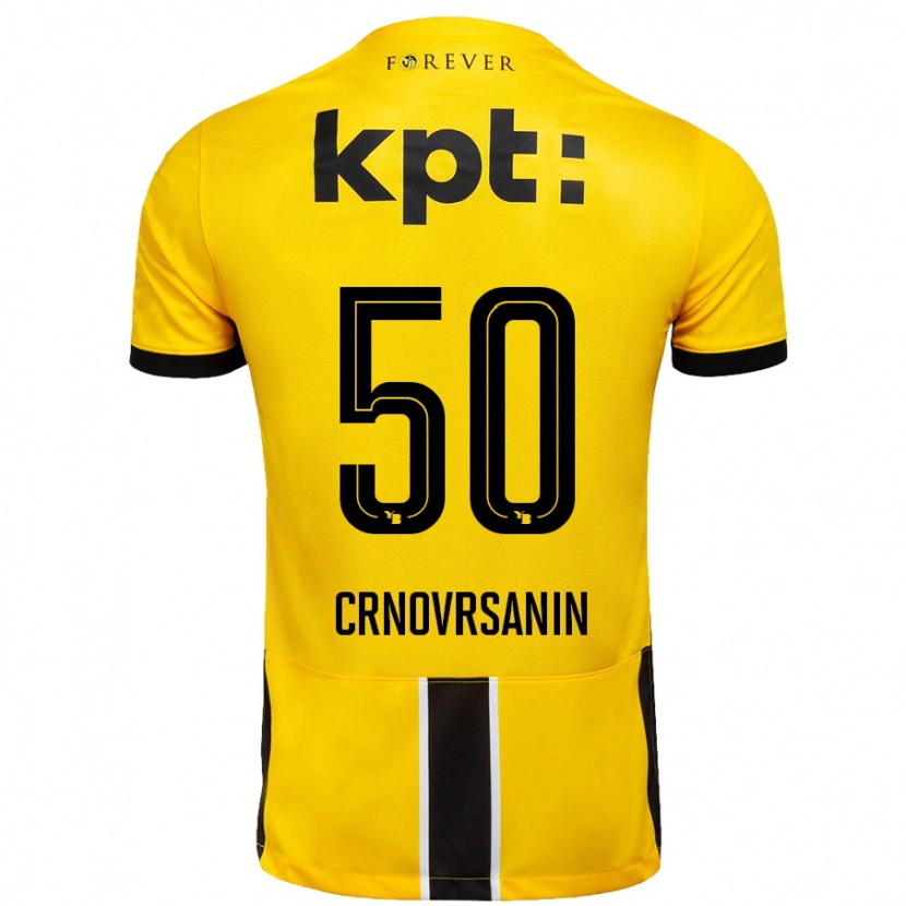 Danxen Dámské Sadin Crnovrsanin #50 Žlutá Černá Domů Hráčské Dresy 2024/25 Dres