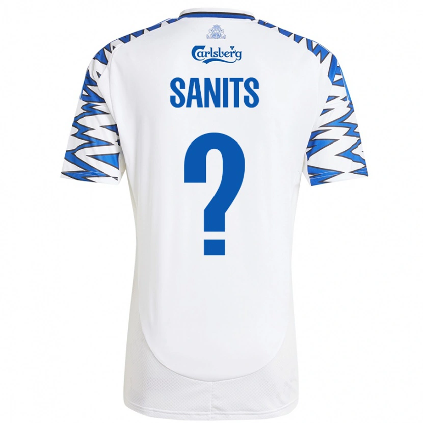Danxen Dámské Dimitri Sanits #0 Bílá Nebesky Modrá Domů Hráčské Dresy 2024/25 Dres