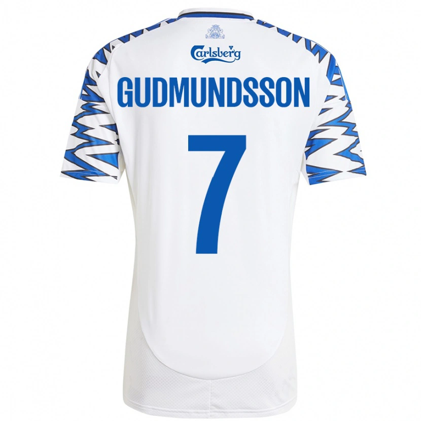 Danxen Dámské Galdur Gudmundsson #7 Bílá Nebesky Modrá Domů Hráčské Dresy 2024/25 Dres
