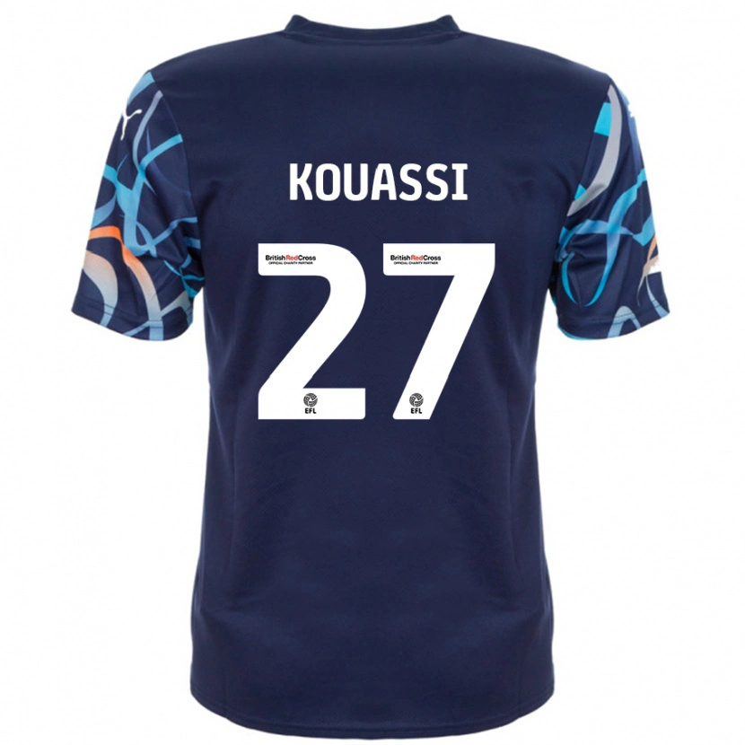 Danxen Dámské Kylian Kouassi #27 Námořnická Modrá Daleko Hráčské Dresy 2024/25 Dres