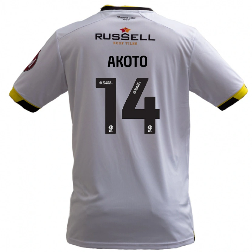 Danxen Dámské Nick Akoto #14 Bílý Daleko Hráčské Dresy 2024/25 Dres