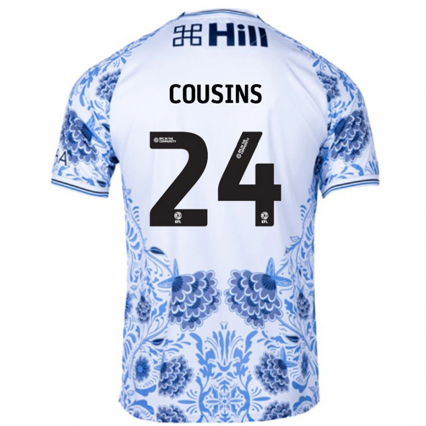 Danxen Dámské Jordan Cousins #24 Bílá Modrá Daleko Hráčské Dresy 2024/25 Dres