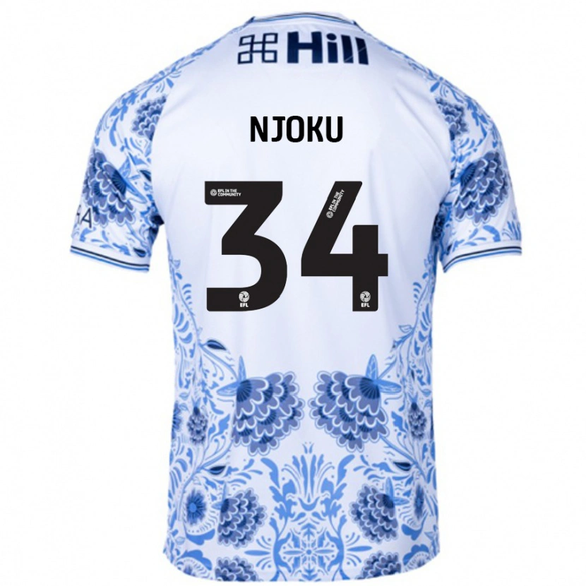 Danxen Dámské Brandon Njoku #34 Bílá Modrá Daleko Hráčské Dresy 2024/25 Dres