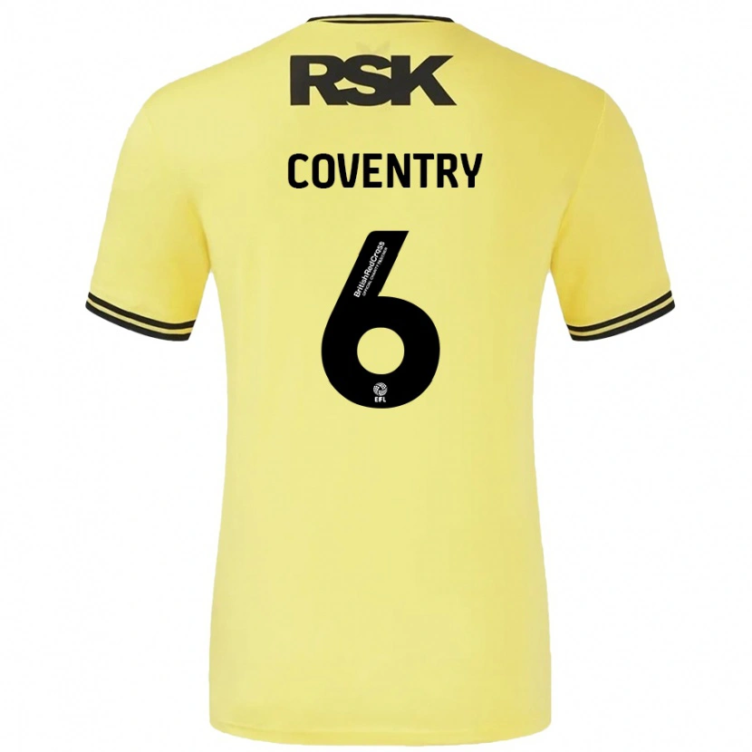 Danxen Dámské Conor Coventry #6 Žlutá Černá Daleko Hráčské Dresy 2024/25 Dres