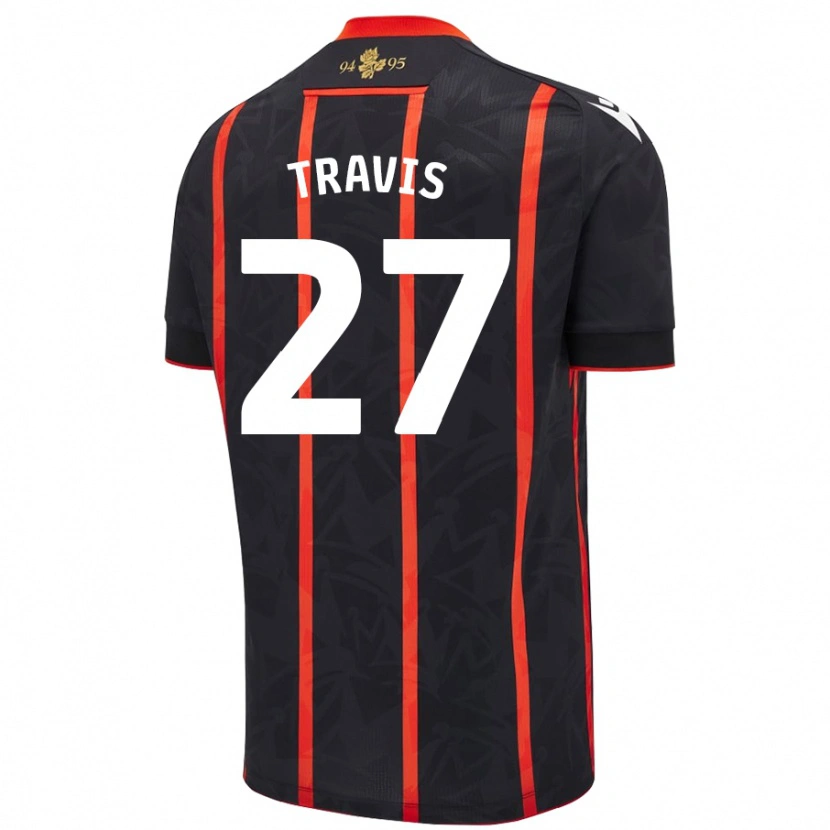 Danxen Dámské Lewis Travis #27 Černá Červená Daleko Hráčské Dresy 2024/25 Dres