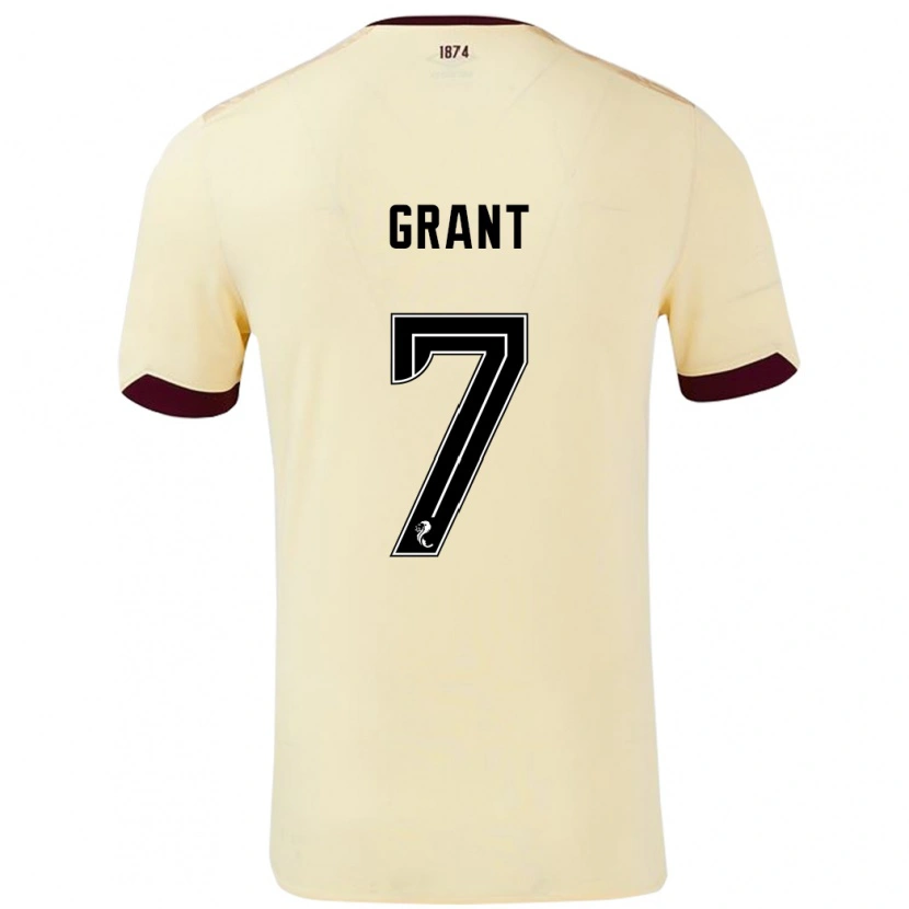 Danxen Dámské Jorge Grant #7 Burgundsko Krémová Daleko Hráčské Dresy 2024/25 Dres