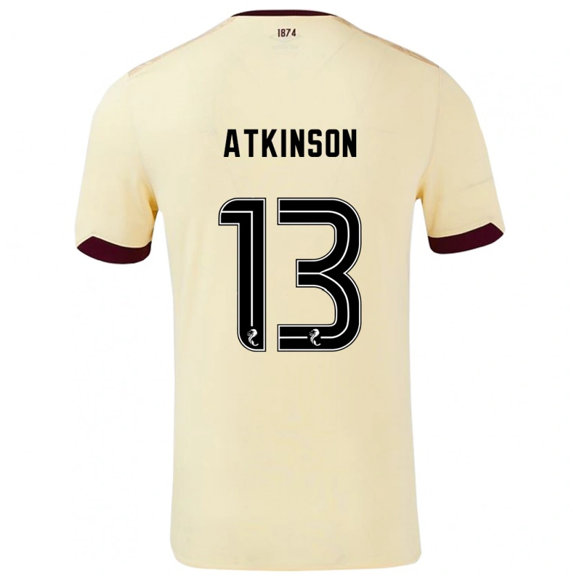 Danxen Dámské Nathaniel Atkinson #13 Burgundsko Krémová Daleko Hráčské Dresy 2024/25 Dres