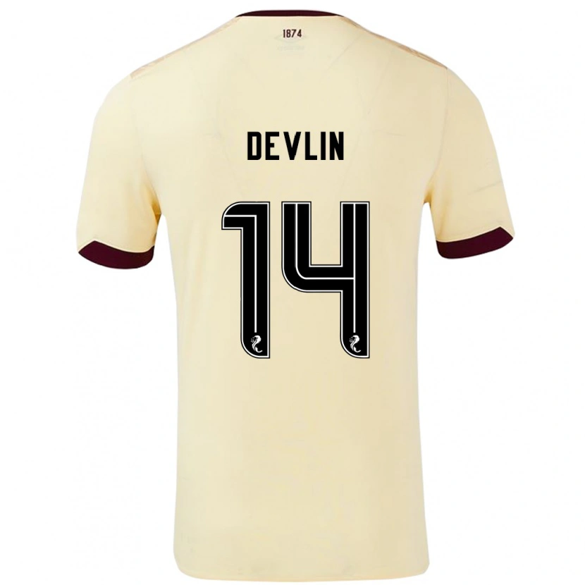Danxen Dámské Cammy Devlin #14 Burgundsko Krémová Daleko Hráčské Dresy 2024/25 Dres