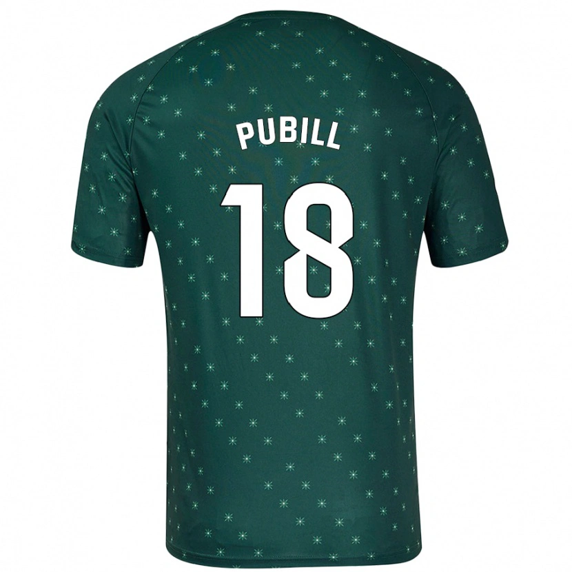 Danxen Dámské Marc Pubill #18 Tmavě Zelená Daleko Hráčské Dresy 2024/25 Dres