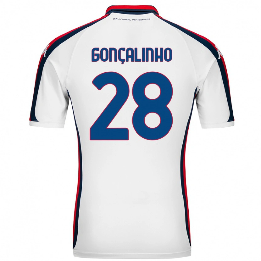 Danxen Dámské João Gonçalinho #28 Bílý Daleko Hráčské Dresy 2024/25 Dres