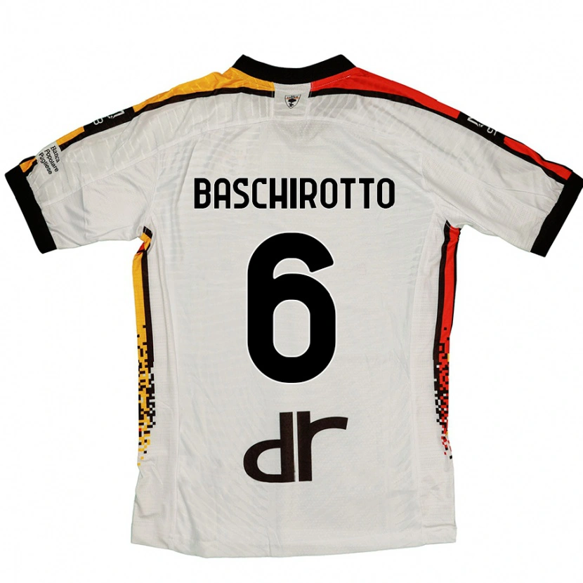 Danxen Dámské Federico Baschirotto #6 Bílá Černá Daleko Hráčské Dresy 2024/25 Dres