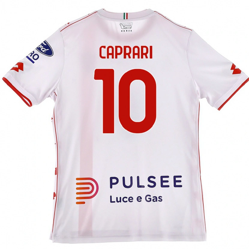 Danxen Dámské Gianluca Caprari #10 Bílá Červená Daleko Hráčské Dresy 2024/25 Dres