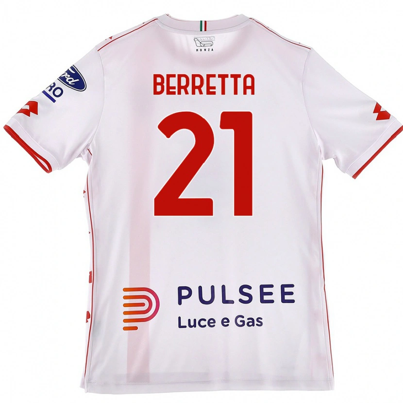Danxen Dámské Alessandro Berretta #21 Bílá Červená Daleko Hráčské Dresy 2024/25 Dres