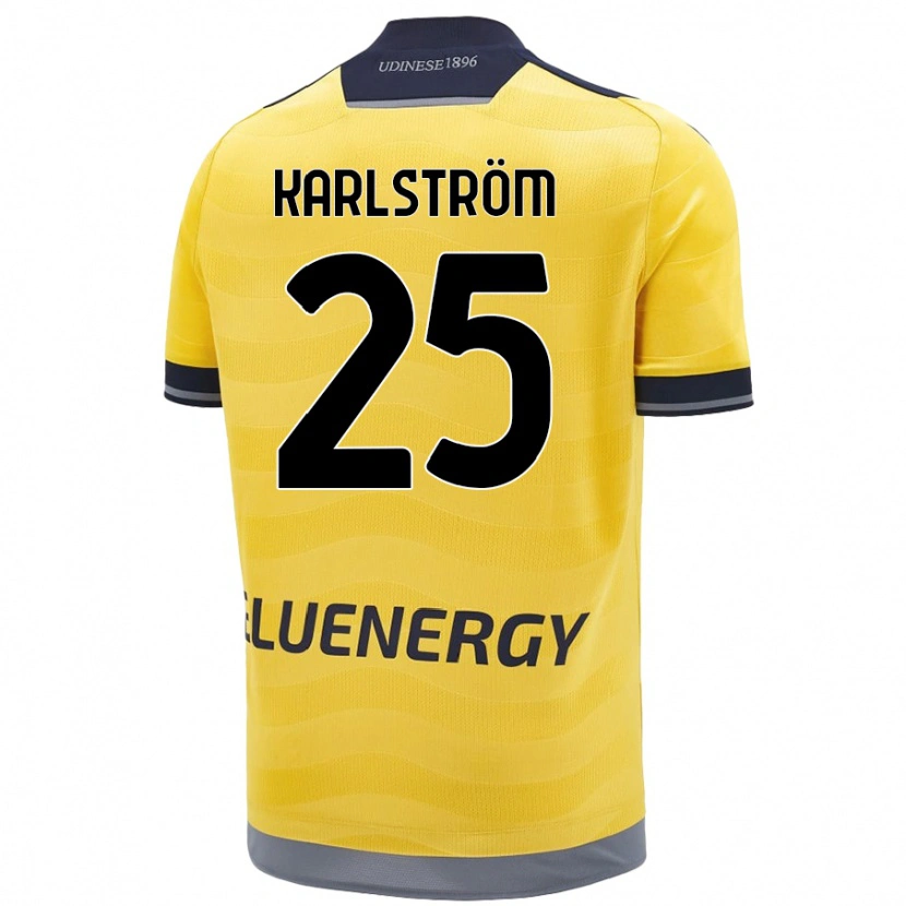 Danxen Dámské Jesper Karlström #25 Zlatý Daleko Hráčské Dresy 2024/25 Dres