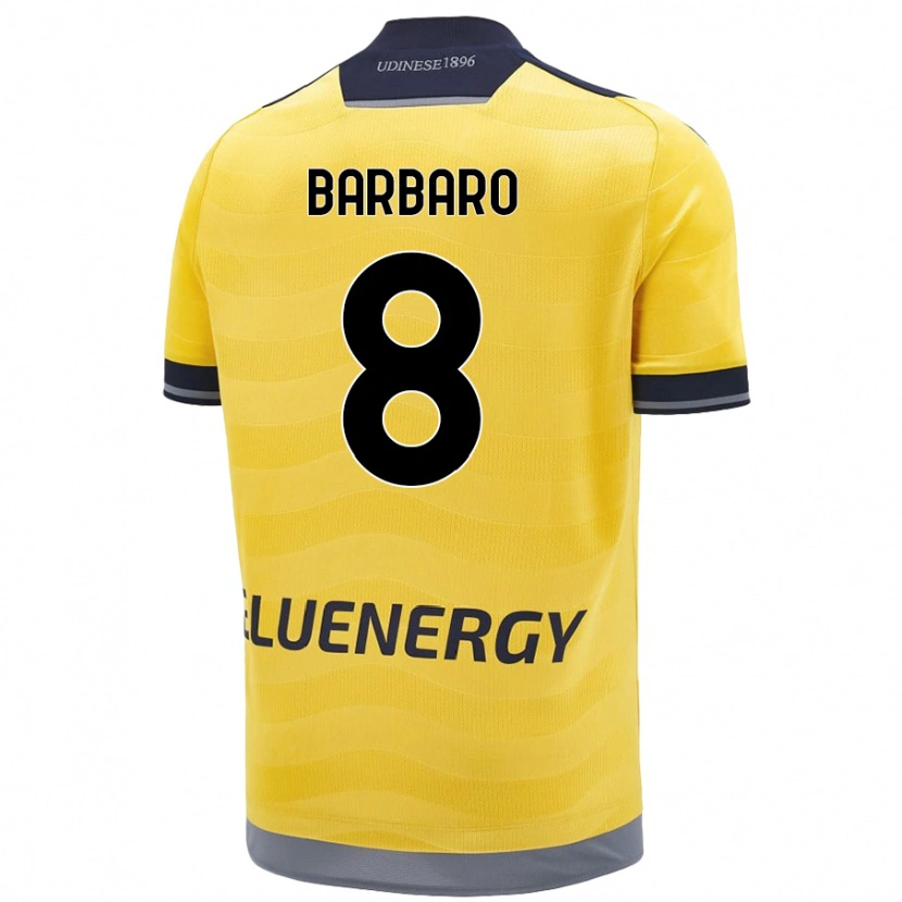 Danxen Dámské Elia Barbaro #8 Zlatý Daleko Hráčské Dresy 2024/25 Dres