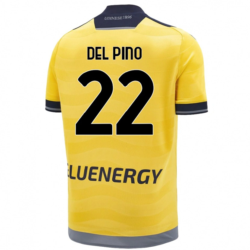 Danxen Dámské Lorenzo Del Pino #22 Zlatý Daleko Hráčské Dresy 2024/25 Dres