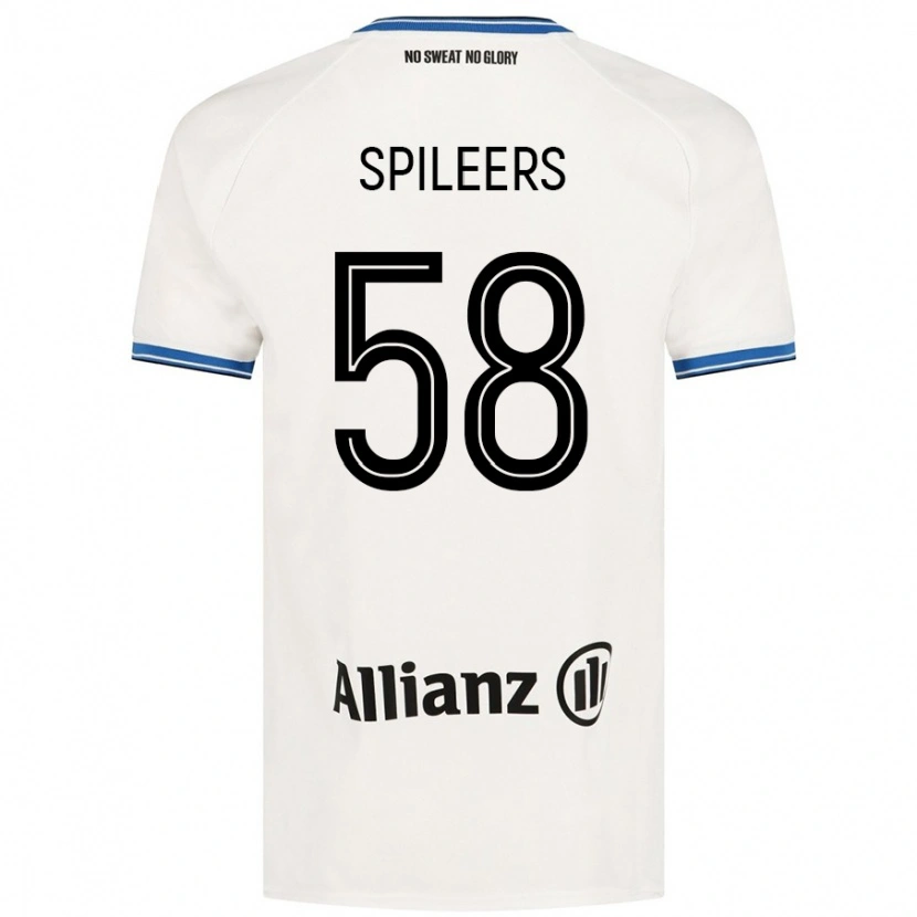 Danxen Dámské Jorne Spileers #58 Bílý Daleko Hráčské Dresy 2024/25 Dres