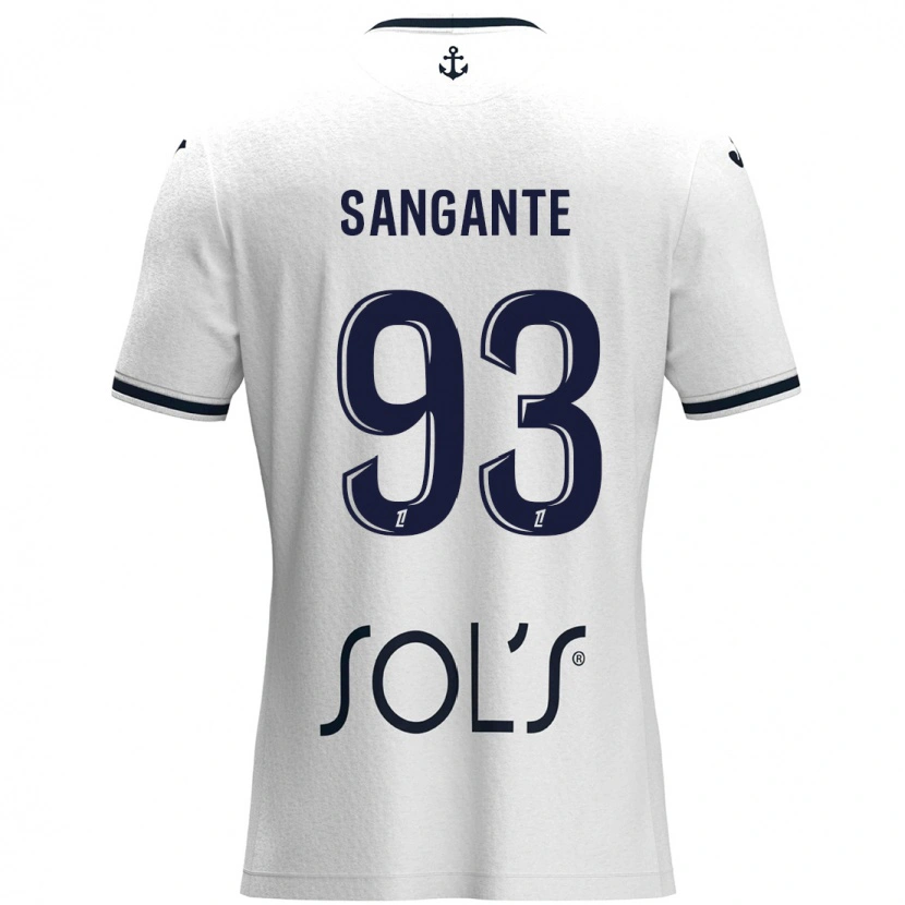 Danxen Dámské Arouna Sangante #93 Bílá Tmavě Modrá Daleko Hráčské Dresy 2024/25 Dres