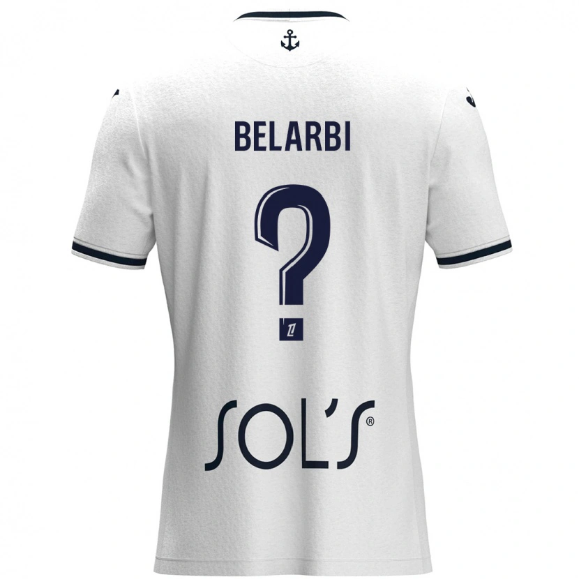 Danxen Dámské Sohaib Belarbi #0 Bílá Tmavě Modrá Daleko Hráčské Dresy 2024/25 Dres