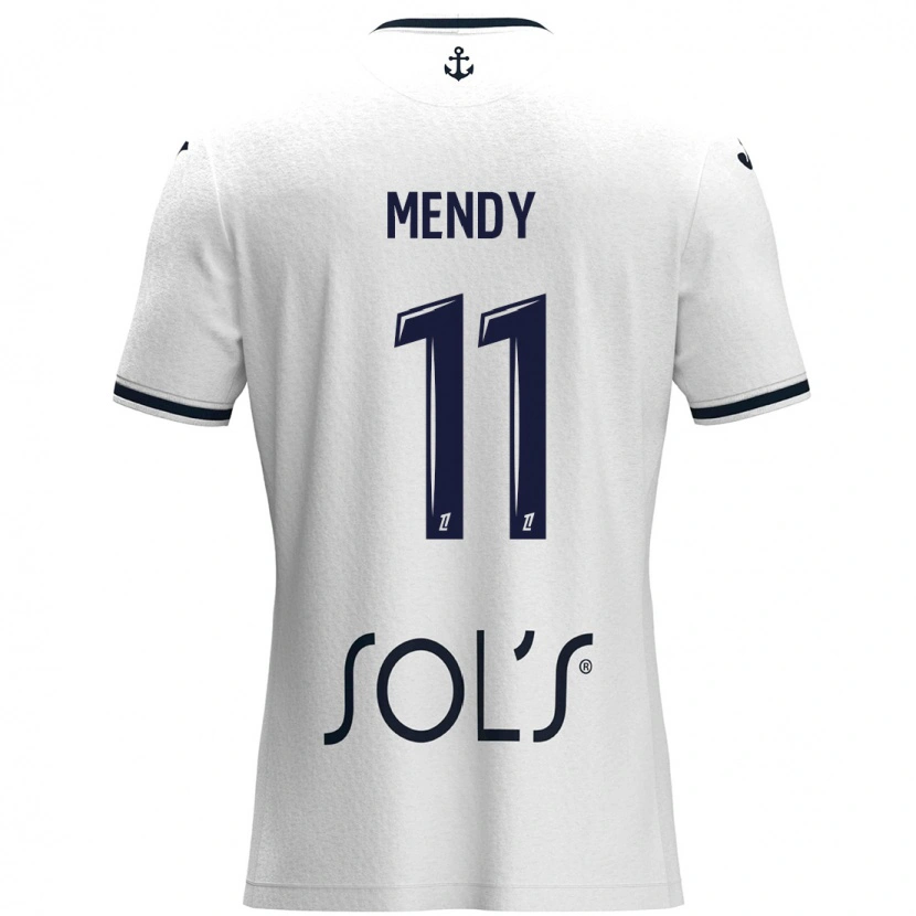 Danxen Dámské Mélinda Mendy #11 Bílá Tmavě Modrá Daleko Hráčské Dresy 2024/25 Dres