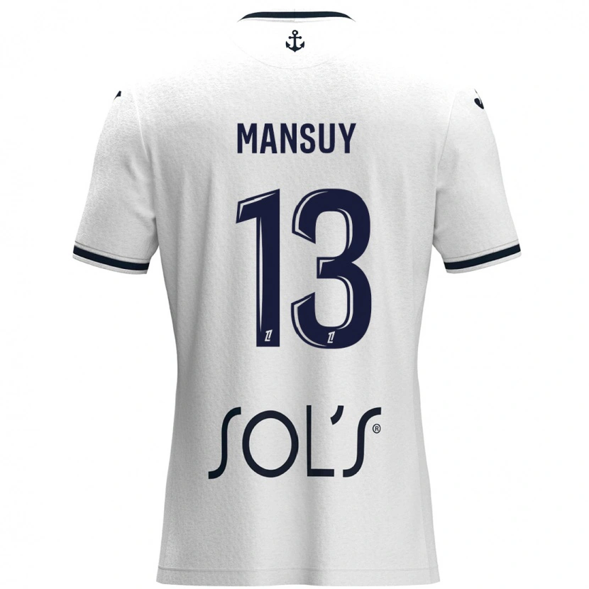 Danxen Dámské Héloïse Mansuy #13 Bílá Tmavě Modrá Daleko Hráčské Dresy 2024/25 Dres