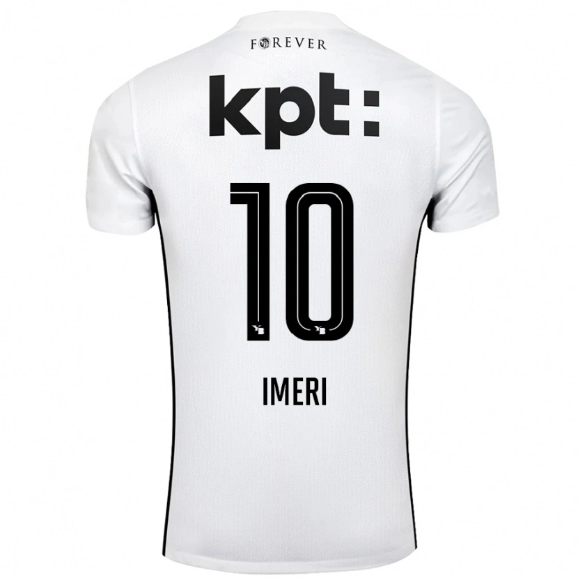 Danxen Dámské Kastriot Imeri #10 Bílá Černá Daleko Hráčské Dresy 2024/25 Dres