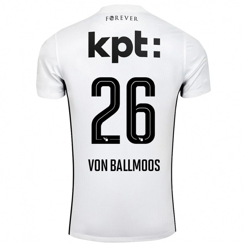 Danxen Dámské David Von Ballmoos #26 Bílá Černá Daleko Hráčské Dresy 2024/25 Dres
