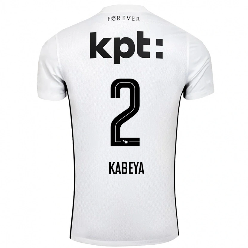 Danxen Dámské Benjamin Kabeya #2 Bílá Černá Daleko Hráčské Dresy 2024/25 Dres