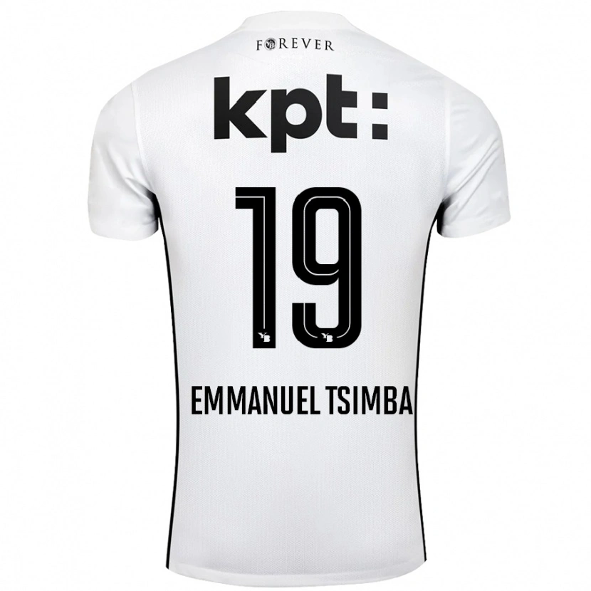 Danxen Dámské Felix Emmanuel Tsimba #19 Bílá Černá Daleko Hráčské Dresy 2024/25 Dres