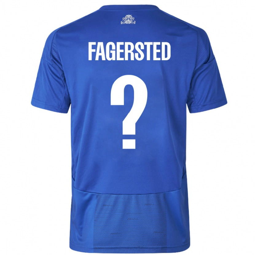 Danxen Dámské Johan Fagersted #0 Bílá Modrá Daleko Hráčské Dresy 2024/25 Dres