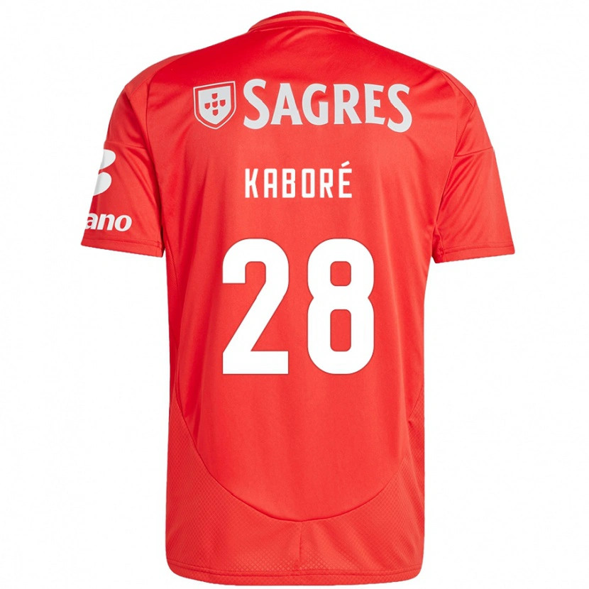 Danxen Dětské Issa Kaboré #28 Červená Bílá Domů Hráčské Dresy 2024/25 Dres