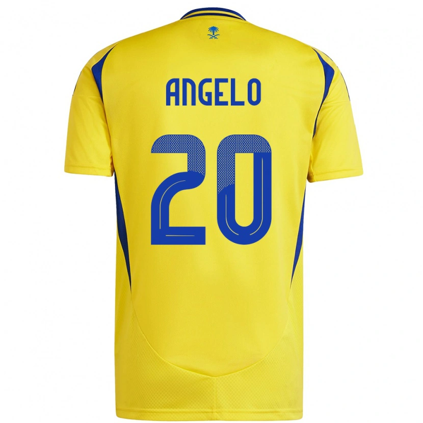 Danxen Dětské Ângelo #20 Žlutá Modrá Domů Hráčské Dresy 2024/25 Dres