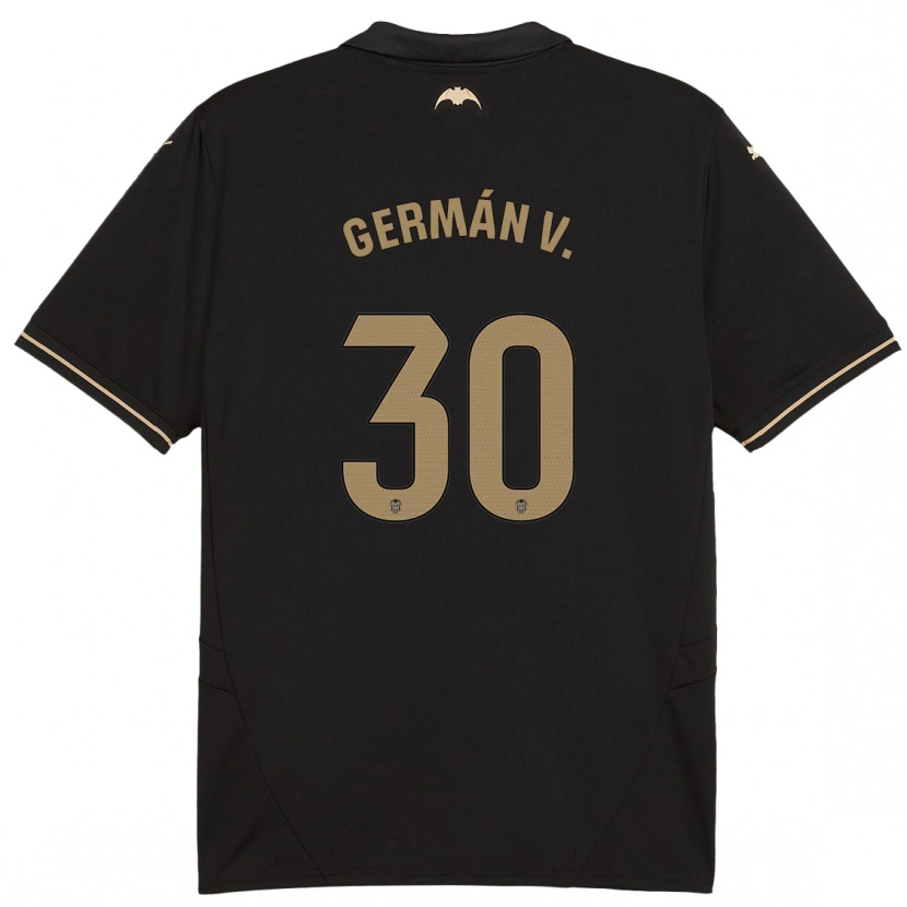 Danxen Dětské Germán Valera #30 Černý Daleko Hráčské Dresy 2024/25 Dres