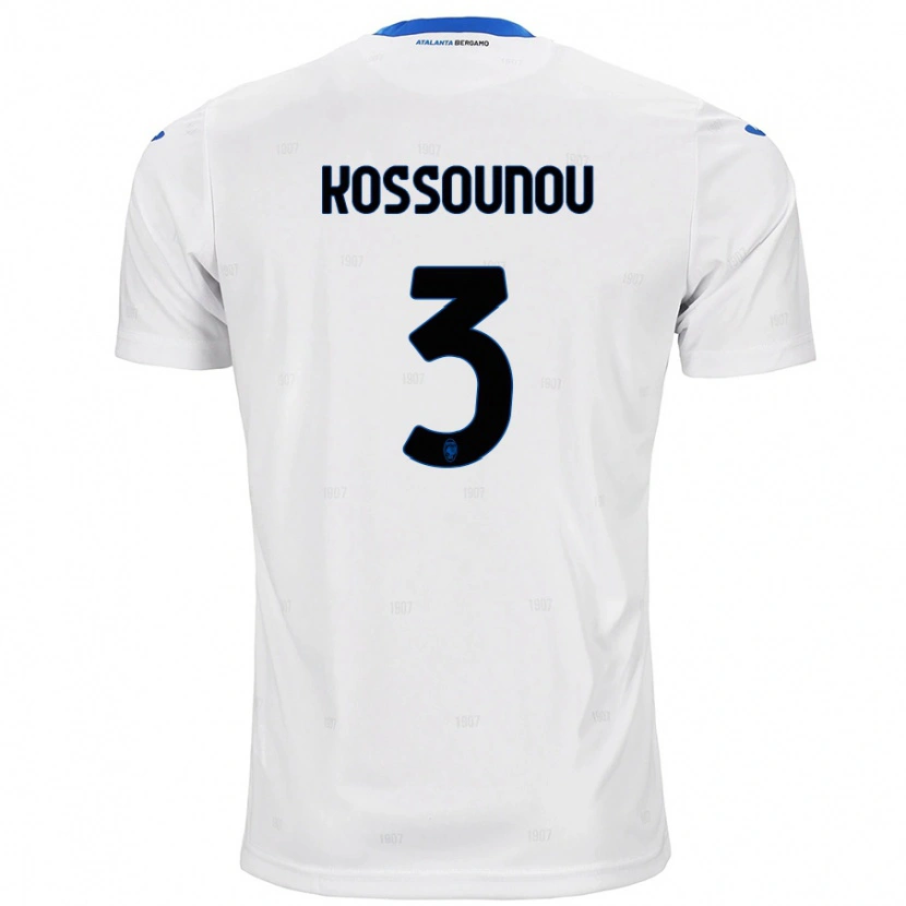 Danxen Dětské Odilon Kossounou #3 Bílý Daleko Hráčské Dresy 2024/25 Dres