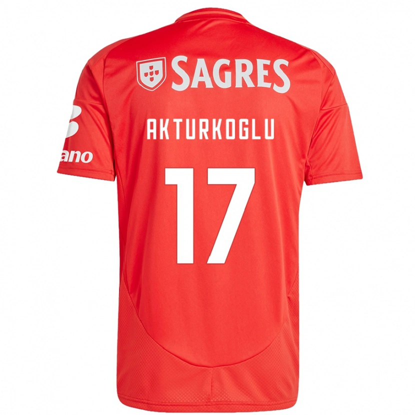 Danxen Dětské Kerem Aktürkoğlu #17 Červená Bílá Domů Hráčské Dresy 2024/25 Dres