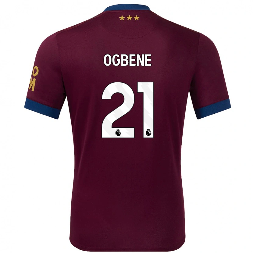 Danxen Dětské Chiedozie Ogbene #21 Hnědý Daleko Hráčské Dresy 2024/25 Dres