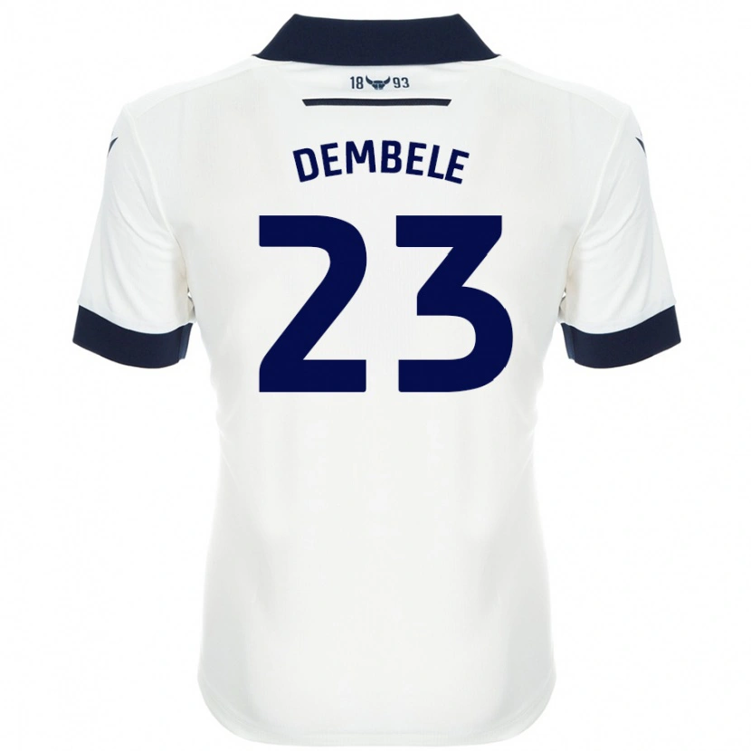 Danxen Dětské Siriki Dembélé #23 Bílá Tmavě Modrá Daleko Hráčské Dresy 2024/25 Dres