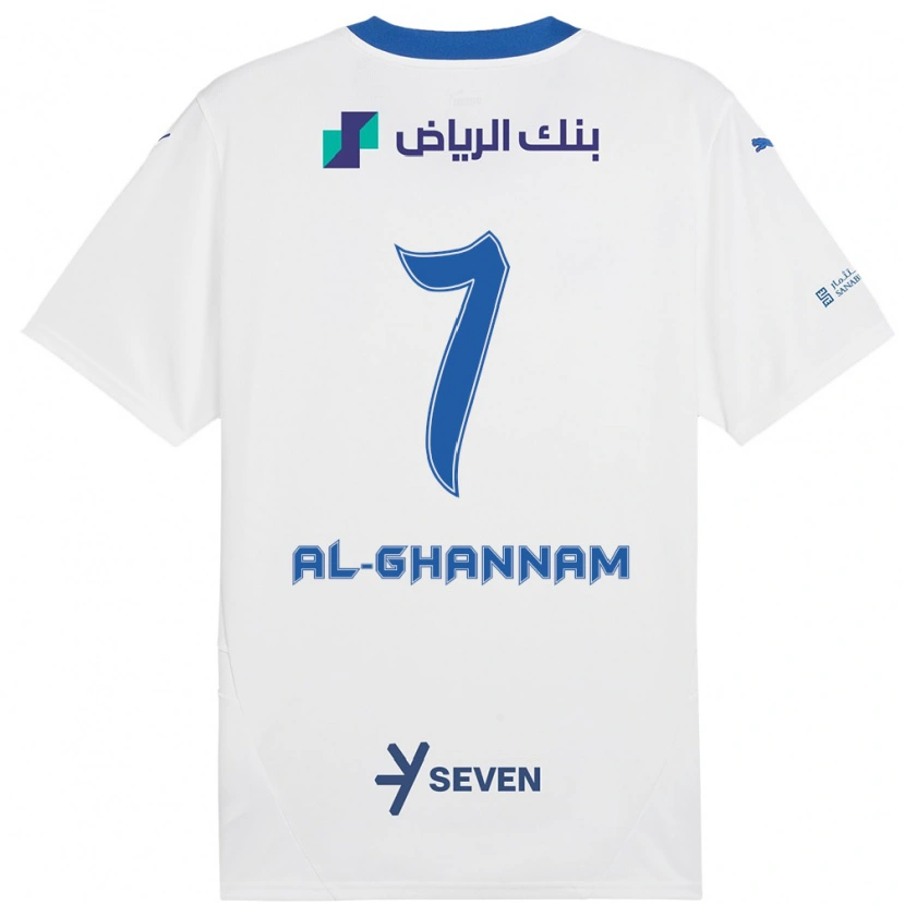 Danxen Dětské Khalid Al-Ghannam #7 Bílá Modrá Daleko Hráčské Dresy 2024/25 Dres