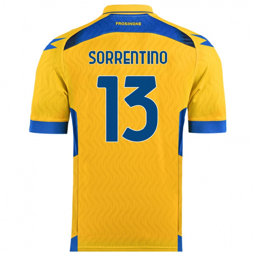 Danxen Dětské Alessandro Sorrentino #13 Žluť Domů Hráčské Dresy 2024/25 Dres