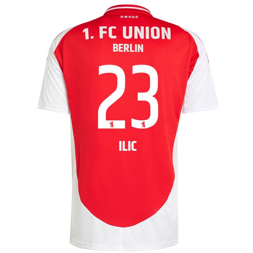 Danxen Pánské Andrej Ilic #23 Červená Bílá Domů Hráčské Dresy 2024/25 Dres