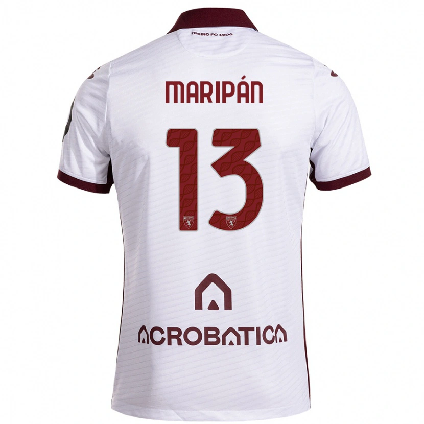 Danxen Pánské Guillermo Maripán #13 Bílá Kaštanová Daleko Hráčské Dresy 2024/25 Dres